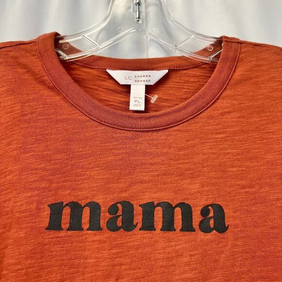 Lauren Conrad Womens Multicolor Mama Crew Neck Short Sleeve T-Shirt Size PL - Picture 4 of 8